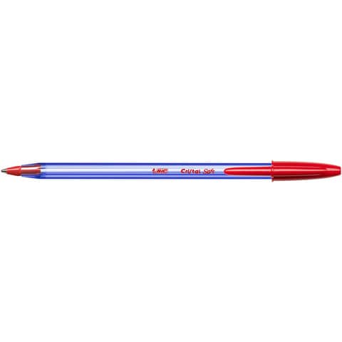 Penna a sfera BIC Cristal Soft 1,2 mm rosso conf. 50 pezzi - 9185201